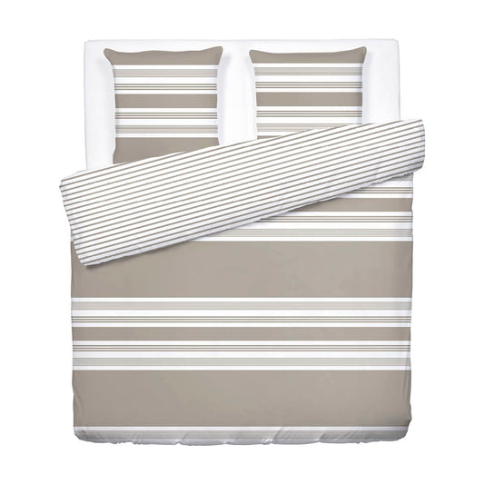 Duvet cover + pillowcase(s) cotton satin - Alizée Taupe