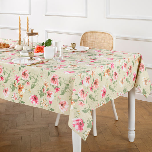 Tablecloth - Sérénade florissante Taupe