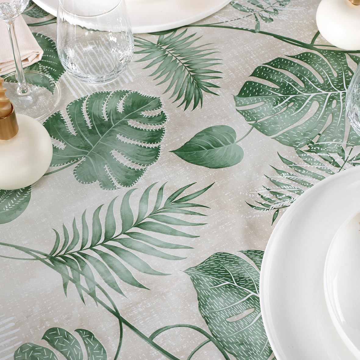 Tablecloth - Fougère Taupe