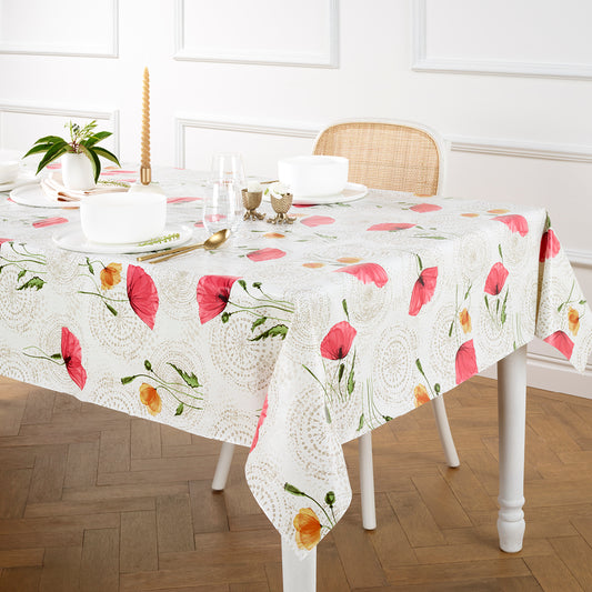 Tablecloth - Pavot en fleur Off-white
