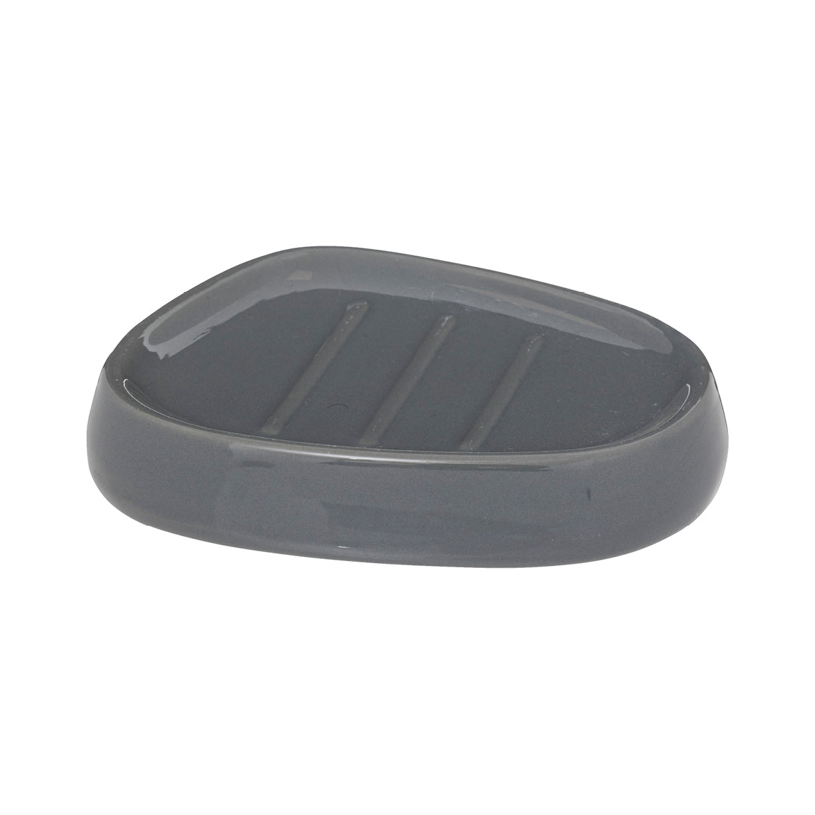 Soap dish Grey 12 x 9.5 x 2.5 cm