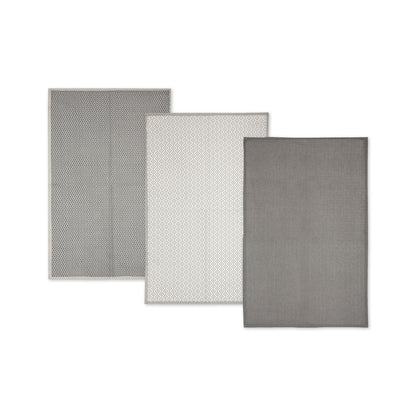 Set of 3 kitchen towels  Dark grey - 70 x 45 x 0,3 cm