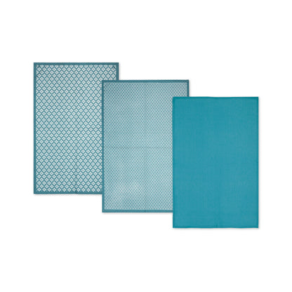 Set of 3 kitchen towels  Blue - 70 x 45 x 0,3 cm