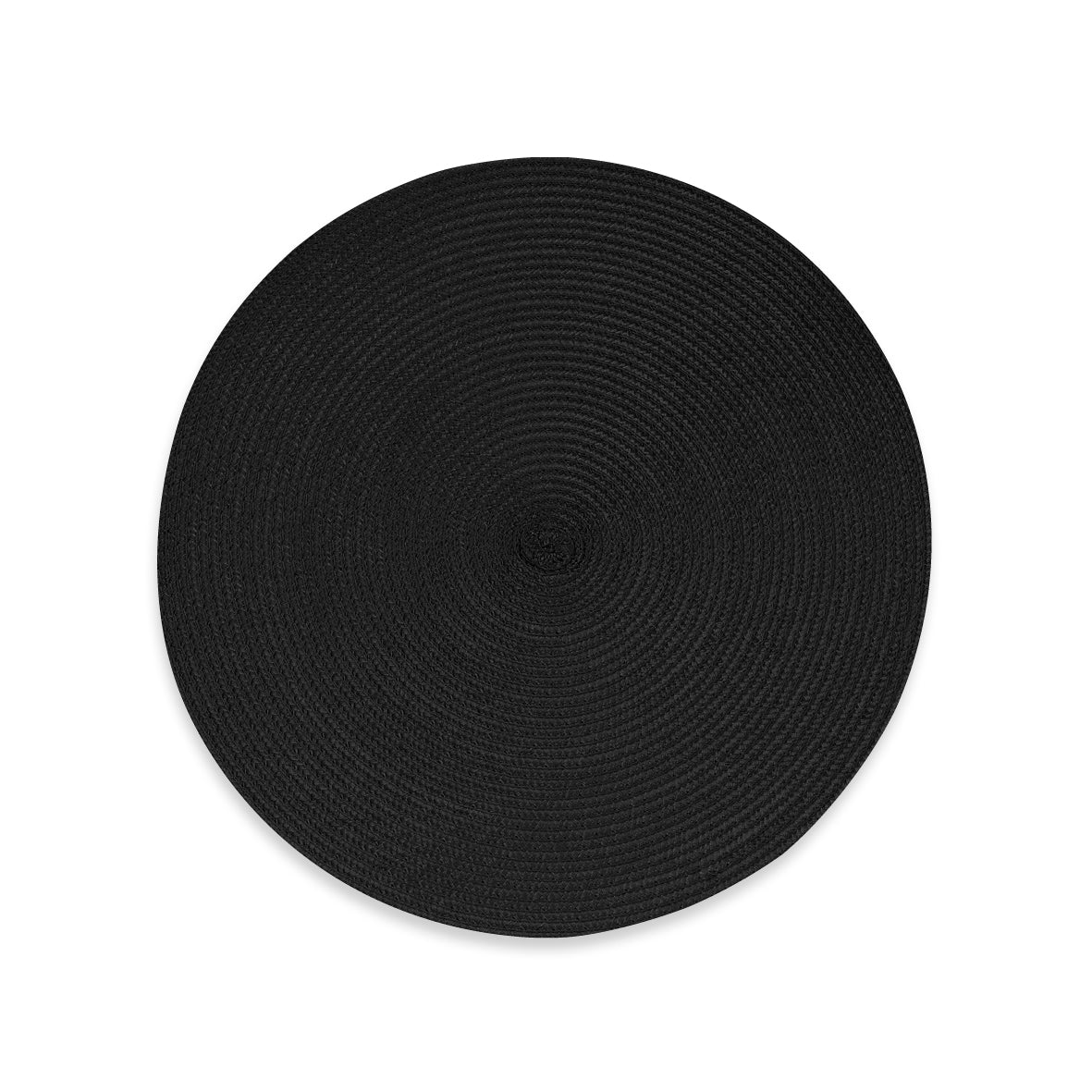 Round braided placemat  Black - 38 x 0,2 cm