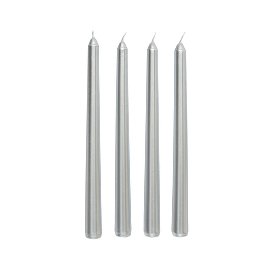 Set de 4 bougies bâtons satin