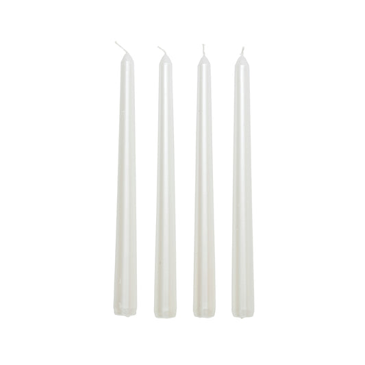 Set de 4 bougies bâtons satin