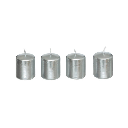 Set de 4 bougies satin