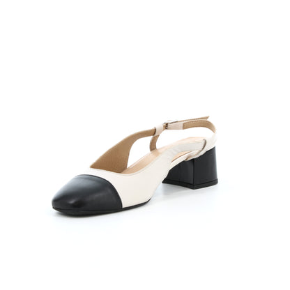 Slingback en cuir Quartz Beige