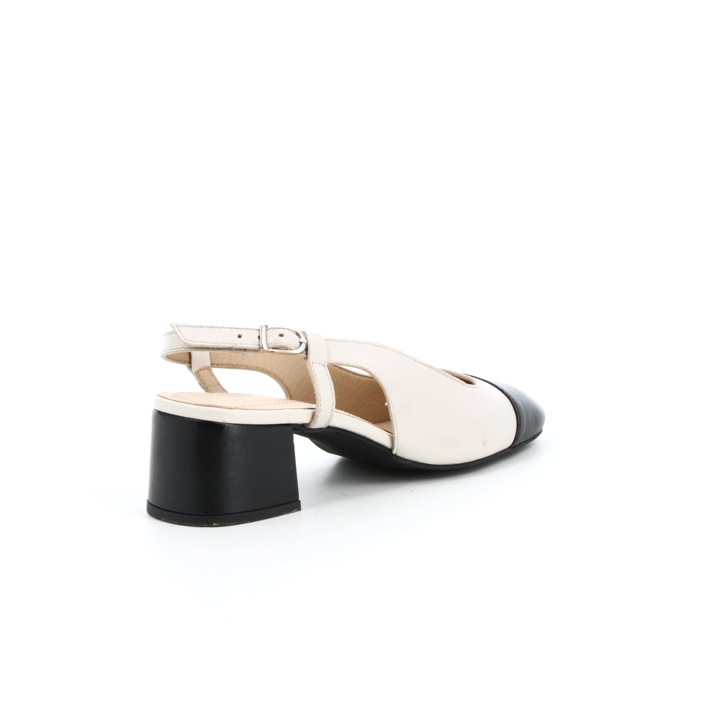 Slingback en cuir Quartz Beige