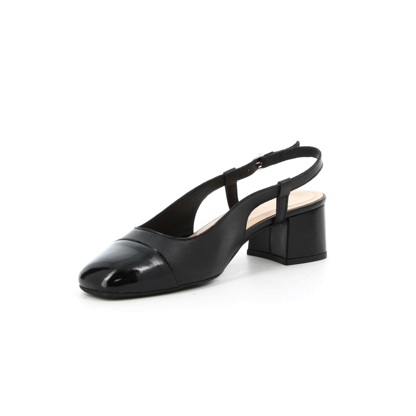 Slingback en cuir Quartz Noir