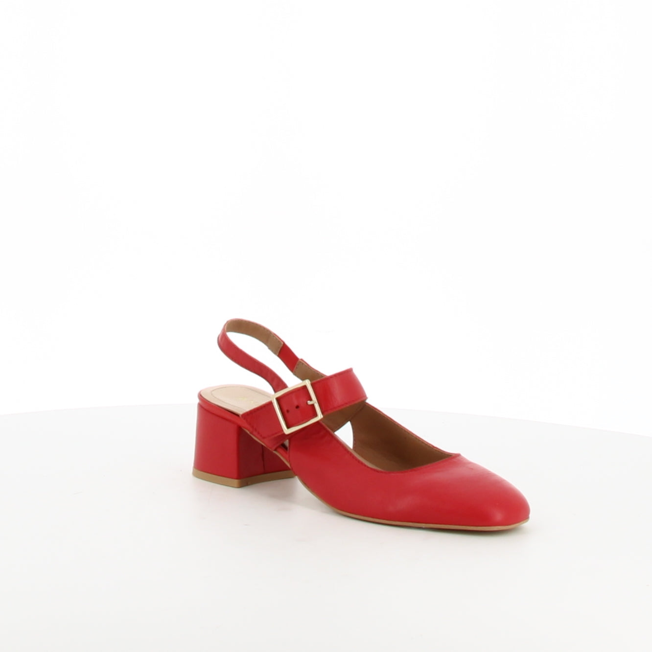 Slingback en cuir Pavé Rouge