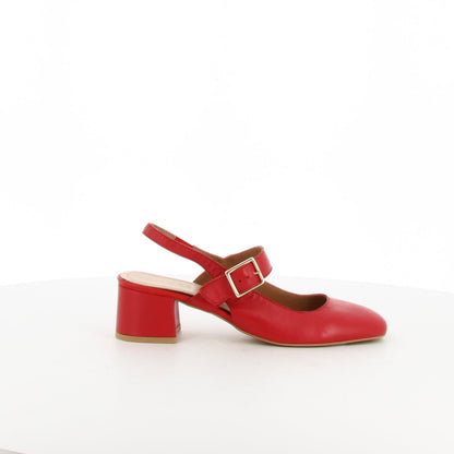 Slingback en cuir Pavé Rouge