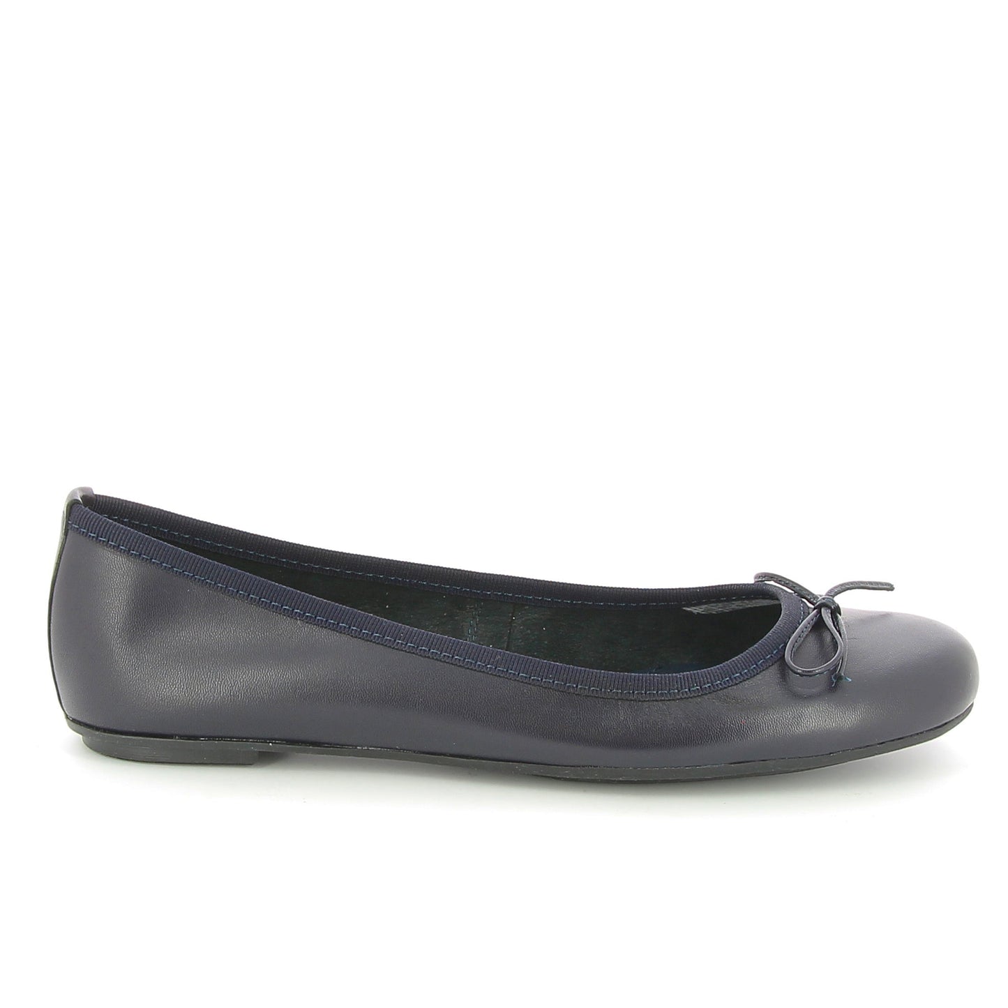 Ballerines en cuir Feuillage Bleu marine