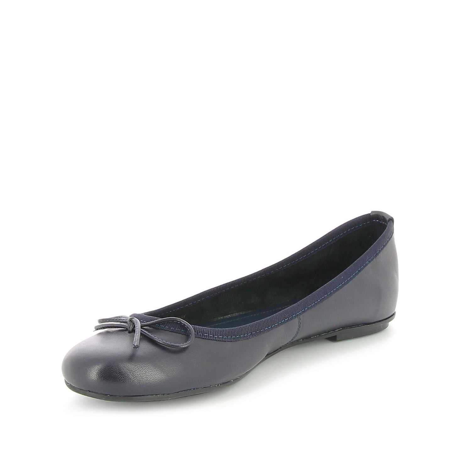 Ballerines en cuir Feuillage Bleu marine