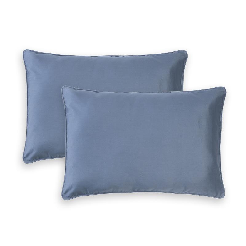 Set of 2 pillowcases cotton satin Arles Blue - 50 x 70cm