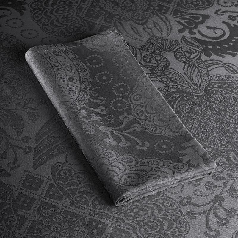 Set of 4 napkins Arles Dark grey - 50 x 50 cm