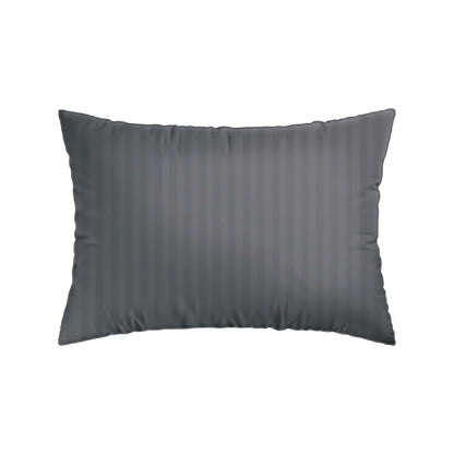 Pillowcase(s) cotton satin dobby stripe woven Taupe 2 x (50 x 70 cm)
