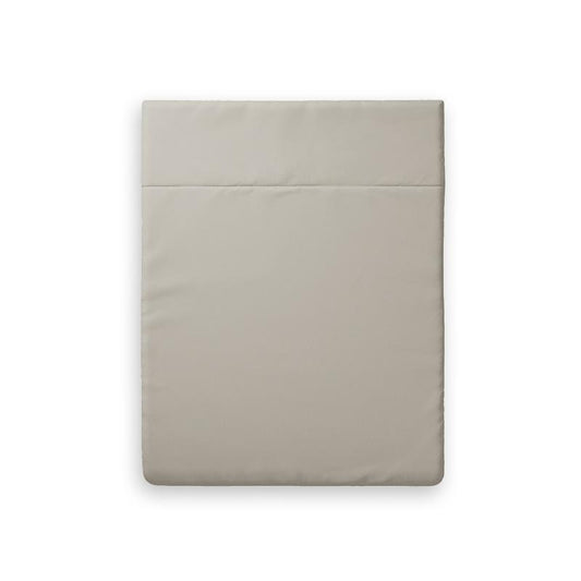 Flat sheet cotton satin Uni Beige - 240 x 300 cm