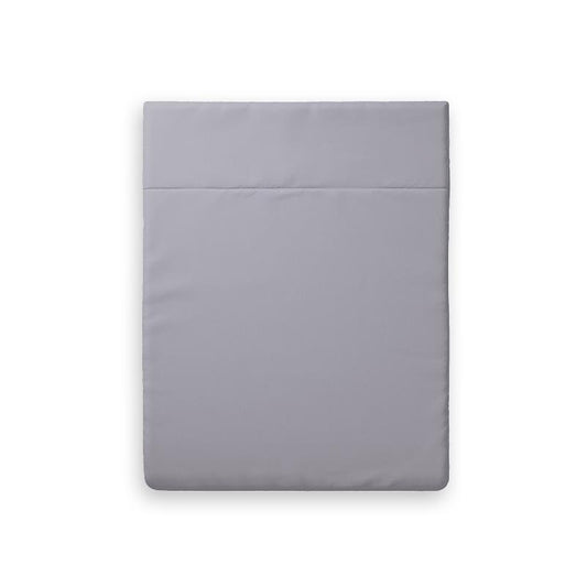 Flat sheet cotton satin Uni Light grey