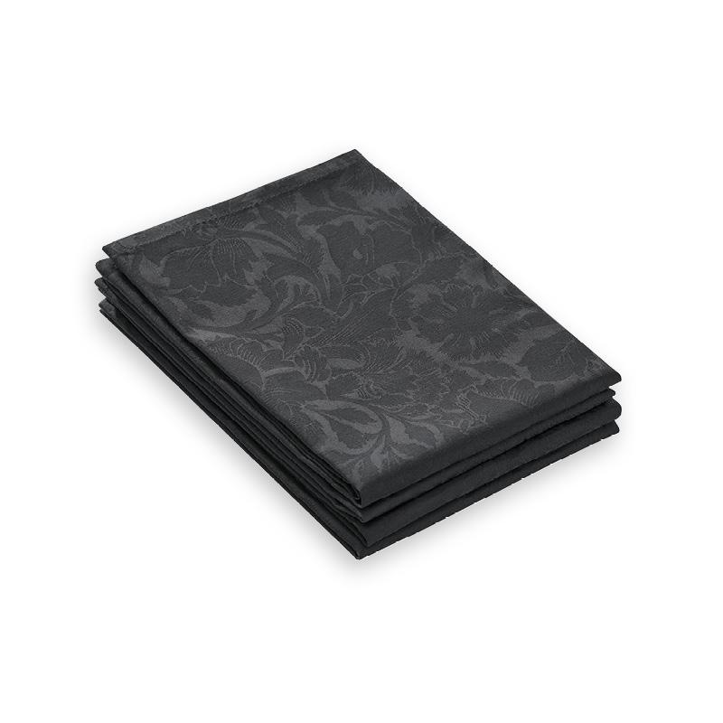 Set of 4 napkins Arabesque Dark grey - 50 x 50 cm