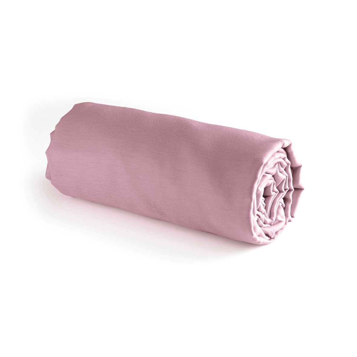 Fitted sheet cotton satin - Uni Pink