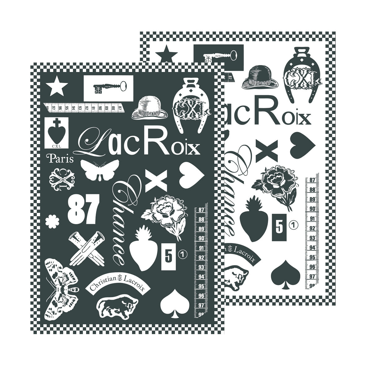 SET OF 2 TEA TOWELS - Première Black/white