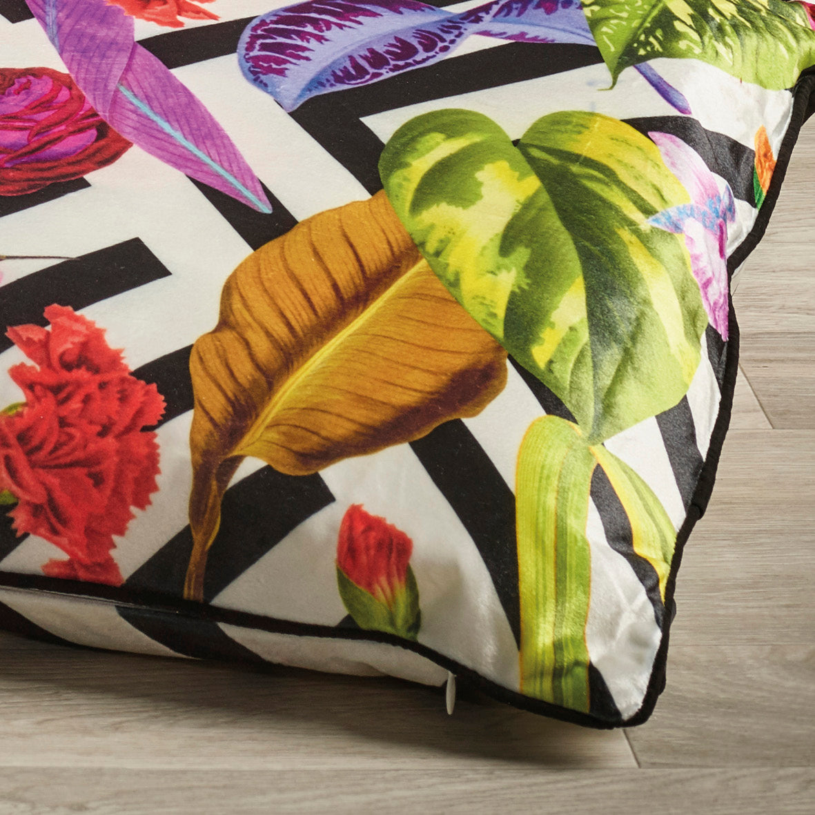 Cushion cover Jardin Tropical Burgundy