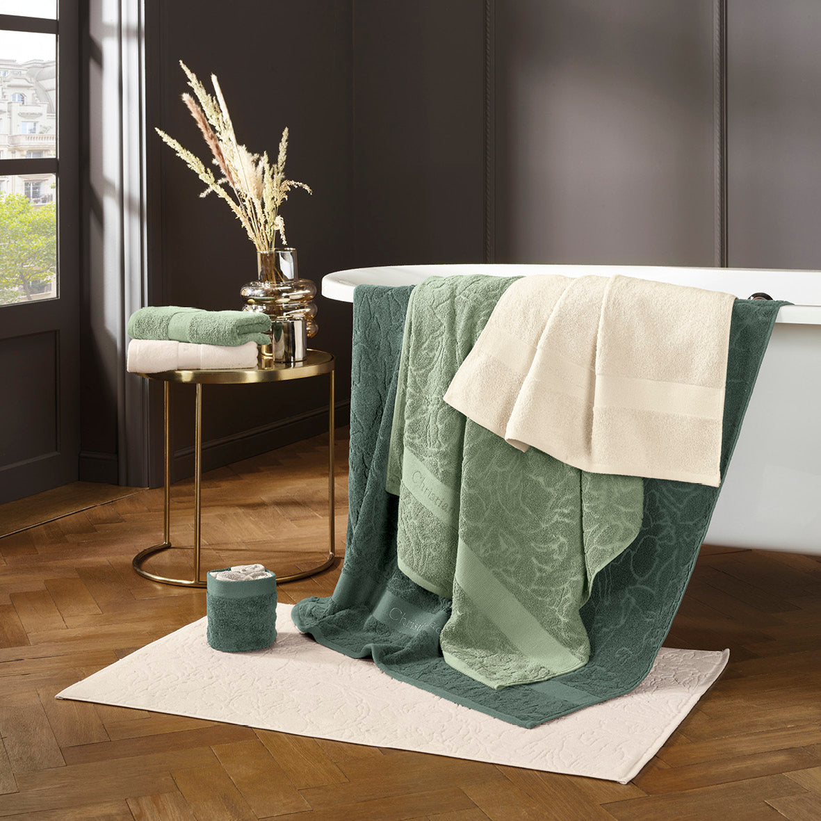 Emerald green bathroom discount towels