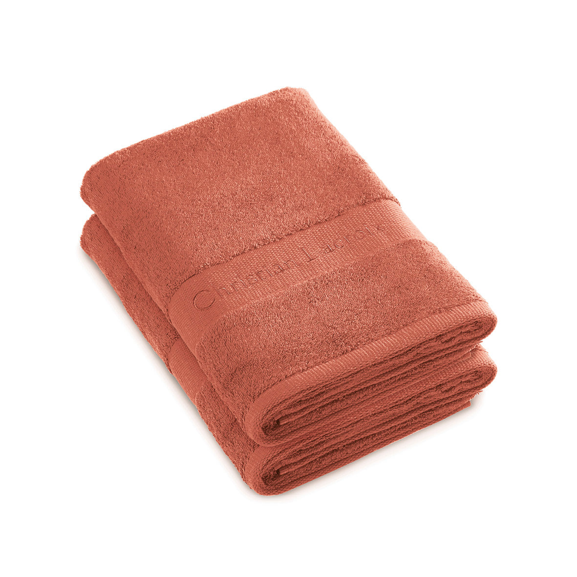 Set of 2 bath towels Terracotta
