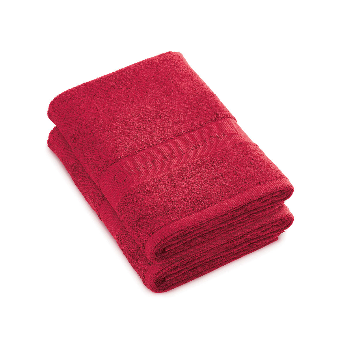 Set of 2 bath towels Burgundy