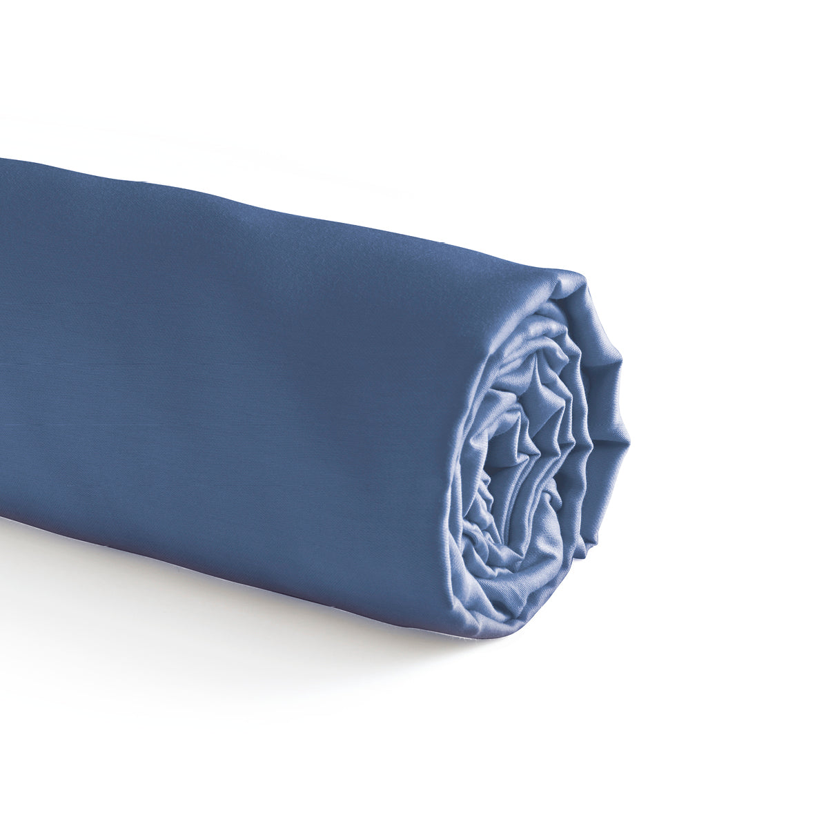 Fitted sheet cotton satin - Dark blue