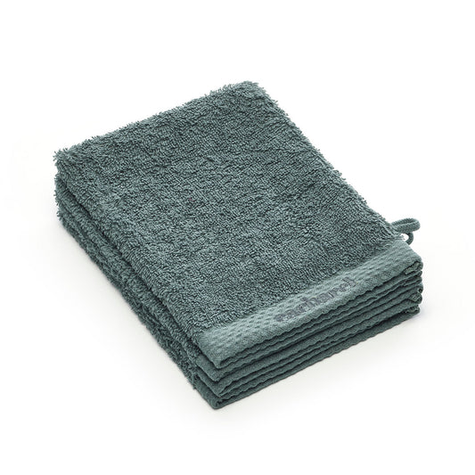 Set of 4 washcloths Sage green - 15 x 21 cm