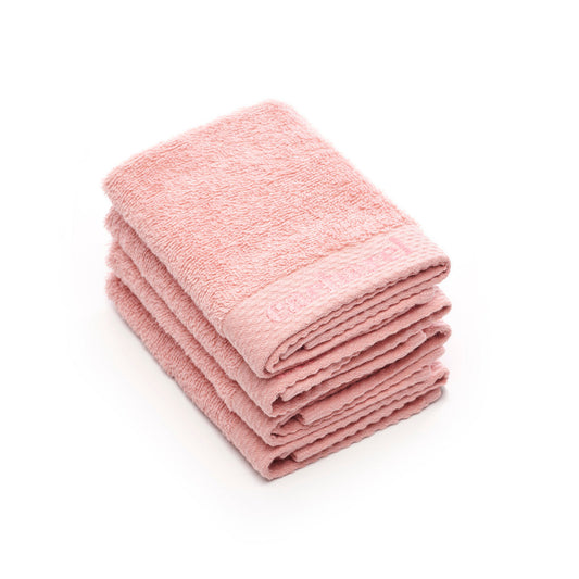 Set of 4 guest towels Light pink - 30 x 30 cm