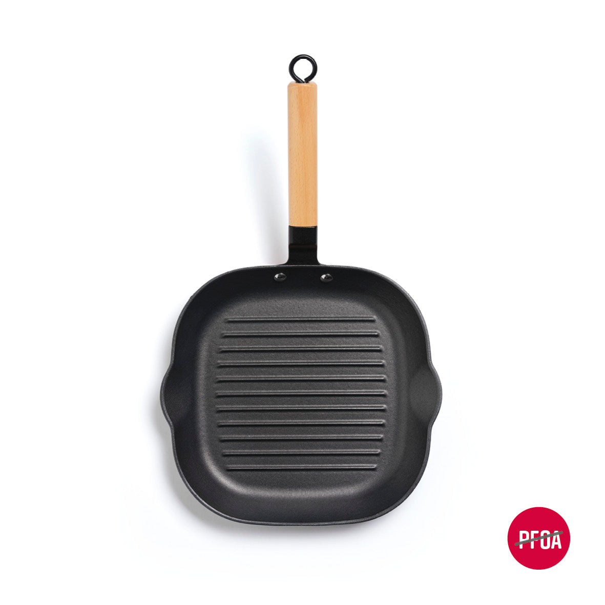 Honeycomb cast iron grill pan 28 cm - Black