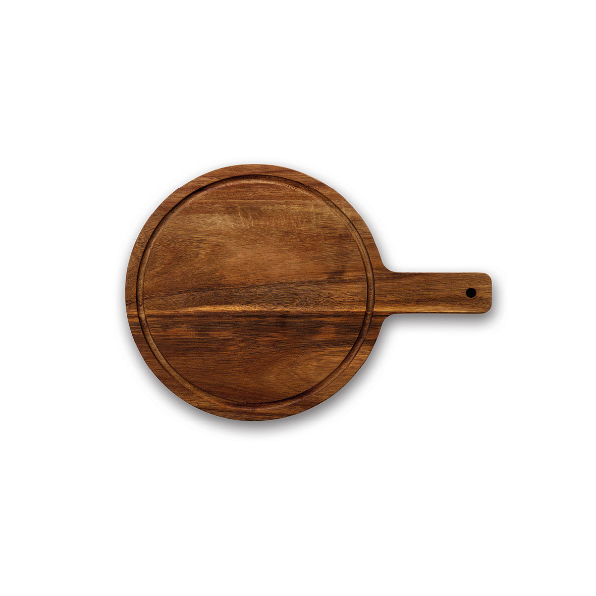 Round cutting board with handle - Acacia