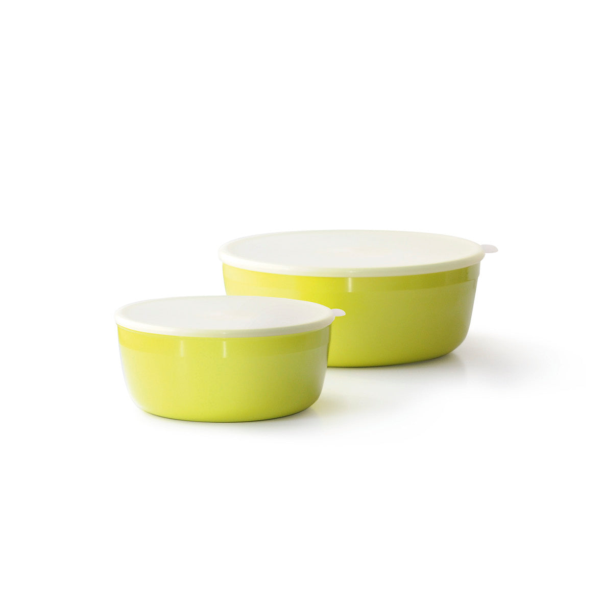 Set of 2 round food containers with lid - 1300 ml + 2500 ml