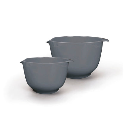 Set of 2 mixing bowls - 18 + 24 cm Grey