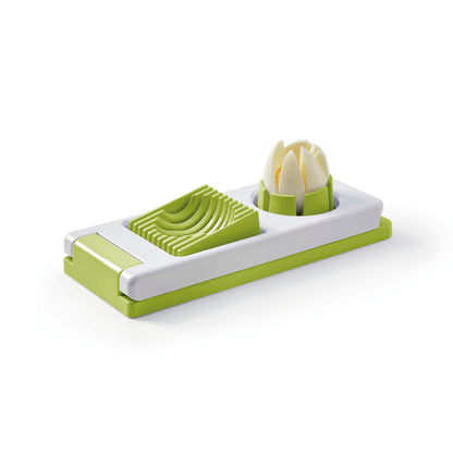 Multifunctional egg cutter - green / white