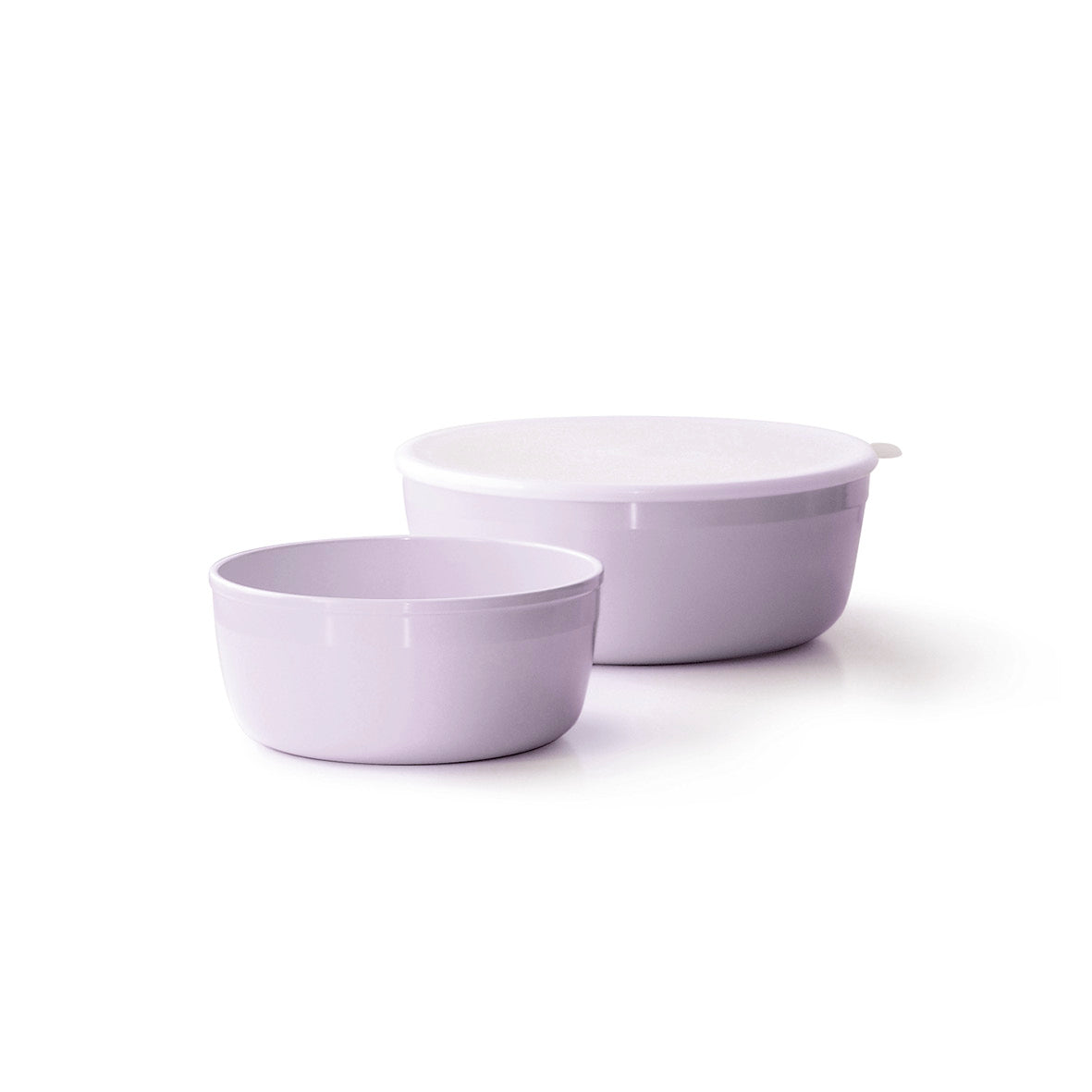 Set of 2 round food containers with lid - 1300 ml + 2500 ml Lavender