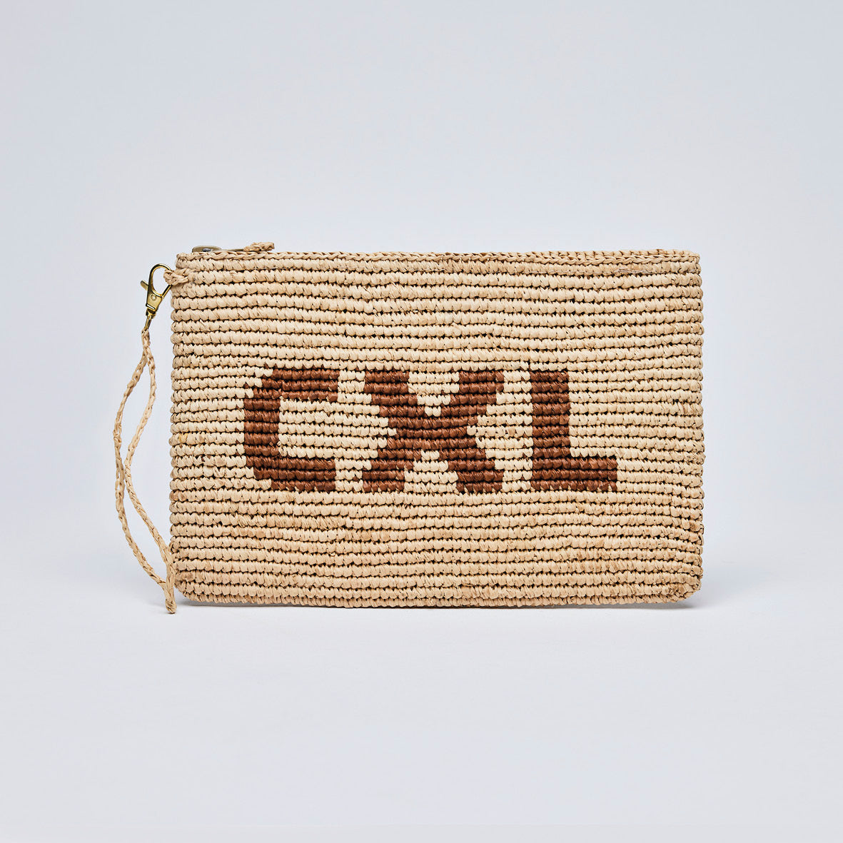 Pouch in raffia Natural