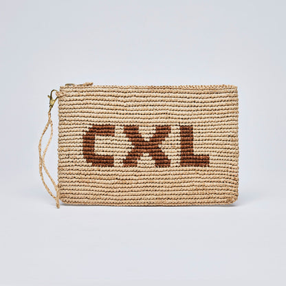 Pouch in raffia Natural