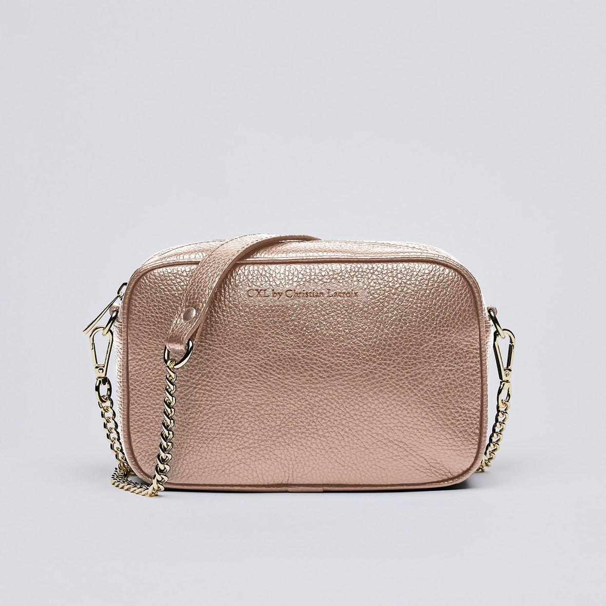 Leather crossbody bag - Montmartre Rose gold