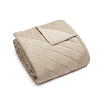 Bedspread corduroy - Diamond Taupe 220 x 250 cm