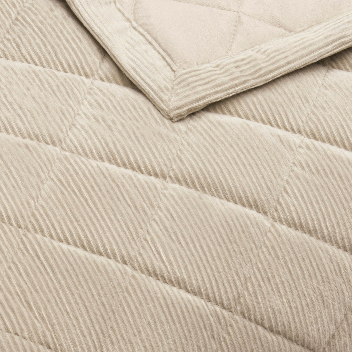 Bedspread corduroy - Diamond Taupe