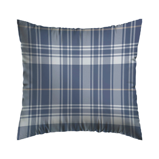 Pillowcase flannel checkered - Dark blue