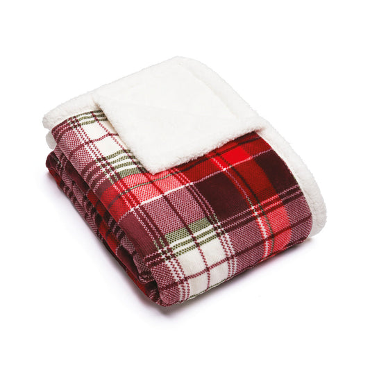 Sherpa plaid Tartan - Red / White