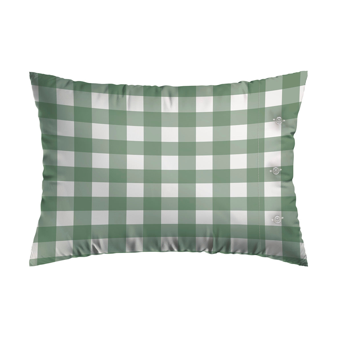 Set of 2 pillowcases cotton - Vichy Ducks Green 2 x ( 50 x 70 cm)