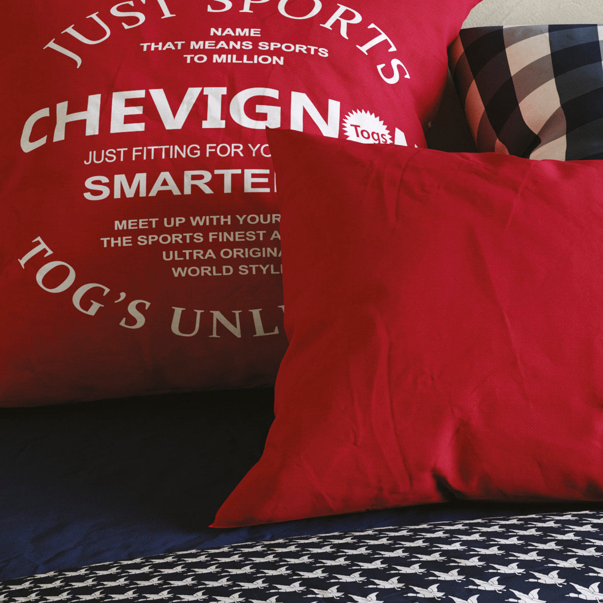 Pillowcase cotton - Just Sports Red
