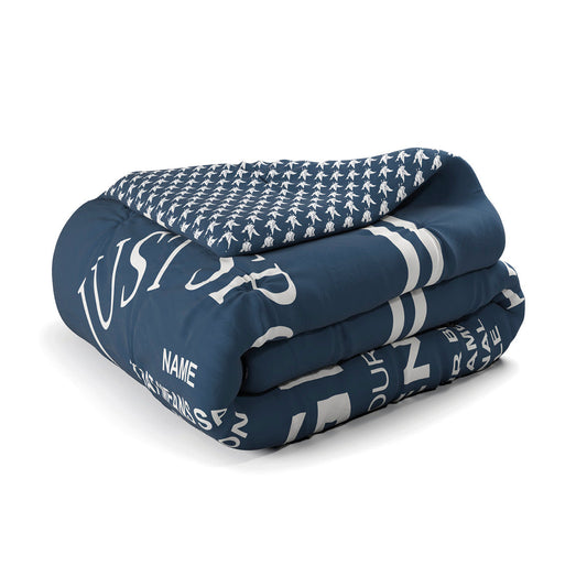 Printed duvet cotton - Just Sports / Ducks Blue