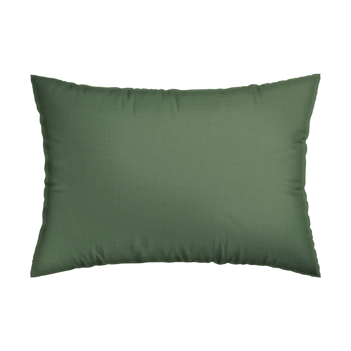 Pillowcase washed cotton - Uni Dark green 50 x 70 cm